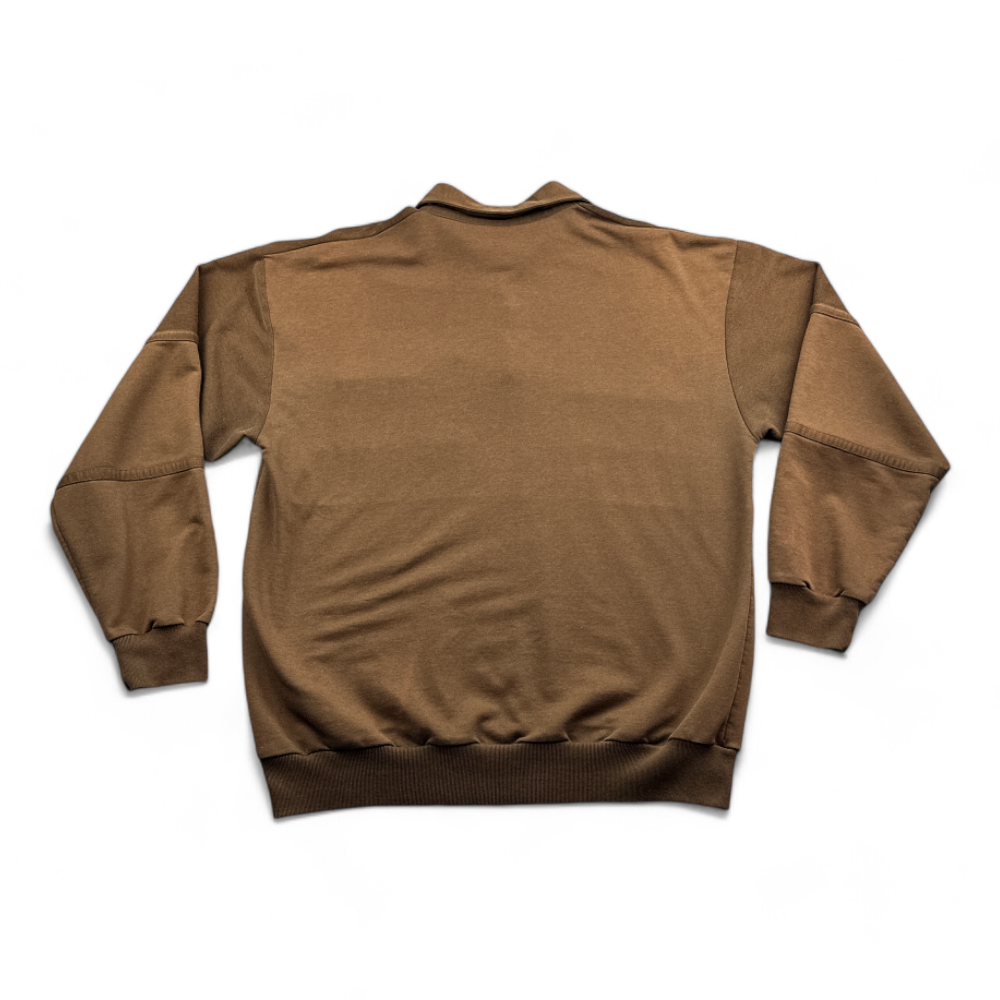 Classics By Palmland Polo Sweater Brown Retro Adult LARGE