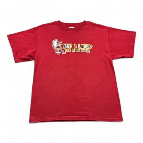 Vintage Skater Shirt Red Witnits 90s Y2K Adult MEDIUM