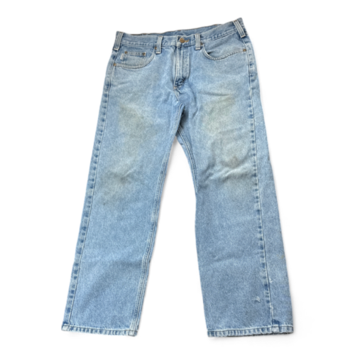 Carhartt Jeans Blue Light Wash Cotton Denim B480 Mens 36x29