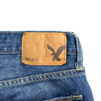 American Eagle Jeans Blue Original Straight Dark Wash Fade Distress Mens 29x29