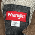 Wrangler Jean Jacket Black Denim Sherpa Lined Workwear Adult EXTRA LARGE