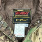 Vintage Stearns Jacket Brown Camouflage Raincoat Dry Wear 90s Adult LARGE