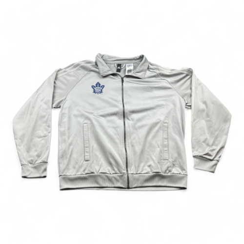 Toronto Maple Leaves Jacket Gray Adidas Zip Up Adult LARGE