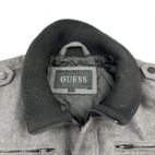 Guess Pea Coat Gray Wool Quilted Lined Jacket Adult LARGE