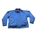 Vintage London Fog Jacket 80s Blue Bomber Hood Adult EXTRA LARGE