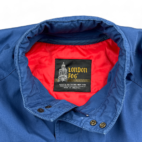 Vintage London Fog Jacket 80s Blue Bomber Hood Adult EXTRA LARGE