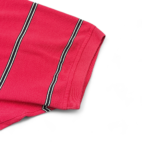 Vintage Tommy Hilfiger Polo Shirt Pink Black Stripes 90s Adult MEDIUM
