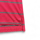 Vintage Tommy Hilfiger Polo Shirt Pink Black Stripes 90s Adult MEDIUM