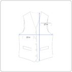 Vintage Arrow Sweater Vest Ivory 90s Tennis V Neck Gray Blue Stripe Adult MEDIUM