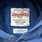 Abercrombie & Fitch Sweater Blue Hoodie Pullover Basketball Stitched Boys MEDIUM