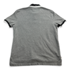 Tommy Hilfiger Polo Shirt Gray Black White Big H Youth LARGE