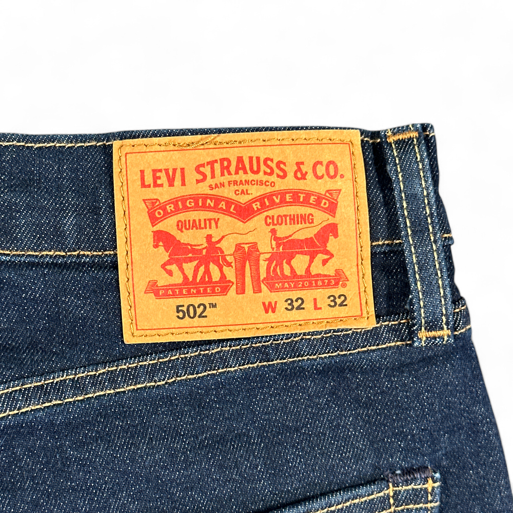 Levis Jeans Blue Tapered Regular Fit Dark Wash 502 Stretch Mens 34x32-7 Levis Jeans Blue Tapered Regular Fit Dark Wash 502 Stretch Mens 34x32