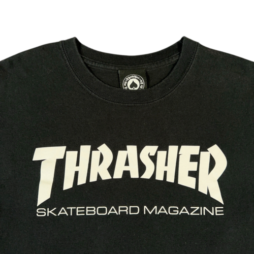 Thrasher Skateboard Magazine Shirt Black Spell Out Long Sleeve Adult MEDIUM