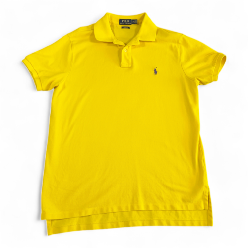 Ralph Lauren Polo Shirt Yellow Small Pony Adult MEDIUM