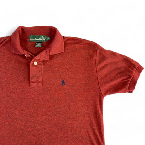 Vintage Knights of Round Table Polo Shirt Red Crest 90s Adult SMALL