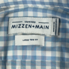 Mizzen Main Shirt Blue White Gingham Checker Leeward Trim Fit Adult LARGE