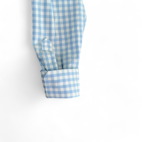 Mizzen Main Shirt Blue White Gingham Checker Leeward Trim Fit Adult LARGE