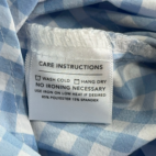 Mizzen Main Shirt Blue White Gingham Checker Leeward Trim Fit Adult LARGE