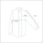 Mizzen Main Shirt Blue White Gingham Checker Leeward Trim Fit Adult LARGE