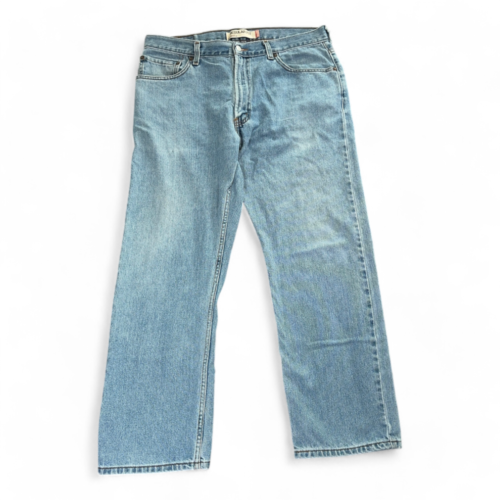 Levis Jeans 505 Regular Fit Straight Leg Light Wash Blue Denim Y2K Mens 36x30