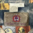 Vintage Territory Ahead Shirt Blue Abstract Art Clouds Animals Faces 90s Adult XXL 2XL