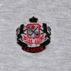 Vintage La Mode Polo Shirt Gray Golf Crest USA Made 90s Adult LARGE
