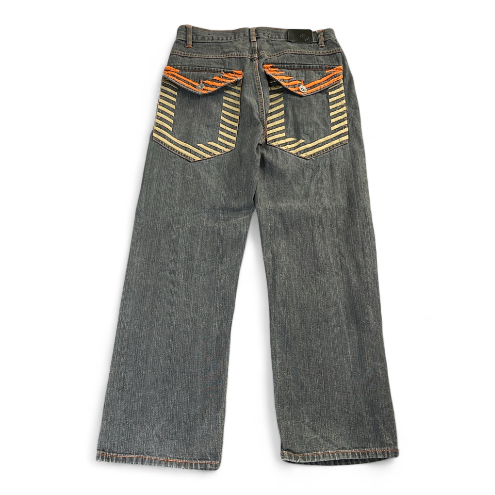 Vintage Noiz Jeans Gray Embroidered Skater Baggy Y2K Mens 32x29-2 Vintage Noiz Jeans Gray Embroidered Skater Baggy Y2K Mens 32x29