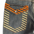 Vintage Noiz Jeans Gray Embroidered Skater Baggy Y2K Mens 32x29