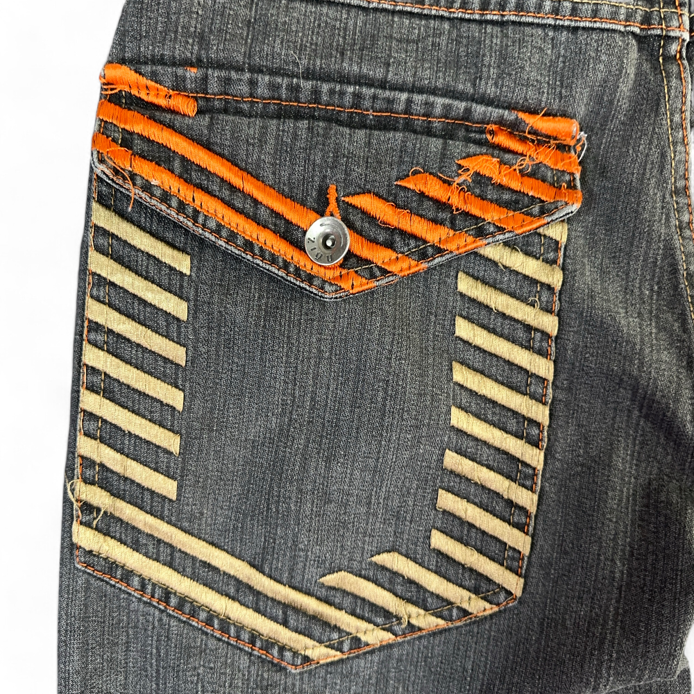 Vintage Noiz Jeans Gray Embroidered Skater Baggy Y2K Mens 32x29-8 Vintage Noiz Jeans Gray Embroidered Skater Baggy Y2K Mens 32x29