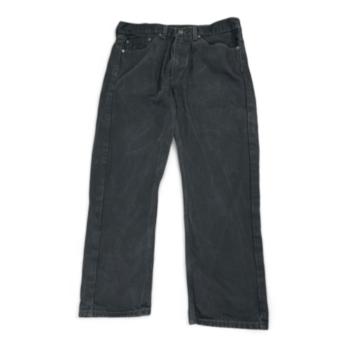 Levis Jeans 505 Regular Fit Straight Leg Black Denim Mens 36x29