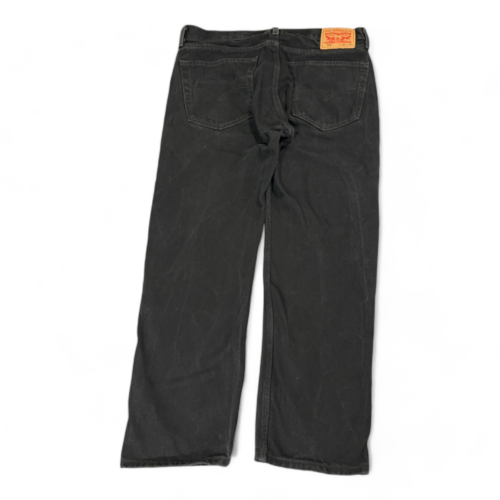 Levis Jeans 505 Regular Fit Straight Leg Black Denim Mens 36x29