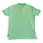 Vintage Ralph Lauren Polo Shirt Green White Stripe Small Pony 90s Adult MEDIUM