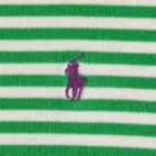 Vintage Ralph Lauren Polo Shirt Green White Stripe Small Pony 90s Adult MEDIUM