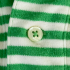 Vintage Ralph Lauren Polo Shirt Green White Stripe Small Pony 90s Adult MEDIUM
