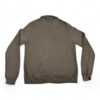 JoS A Bank Reserve Sweater Brown Wool Cashmere Italy Quarter Zip Adult LARGE