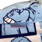 Vintage Platinum Fubu Shirt Blue Fat Albert Allover 90s Y2K Adult XXXL 3XL