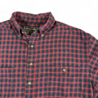 Vintage Abercrombie & Fitch Shirt Red Blue Plaid Button Up Adult EXTRA LARGE