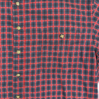 Vintage Abercrombie & Fitch Shirt Red Blue Plaid Button Up Adult EXTRA LARGE