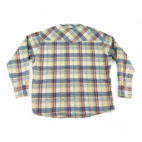 Vintage Big Mac Western Shirt Yellow Blue Plaid Pearl Snap JC Penney Workwear Y2K Adult  EXTRA LARGE
