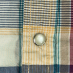 Vintage Big Mac Western Shirt Yellow Blue Plaid Pearl Snap JC Penney Workwear Y2K Adult  EXTRA LARGE