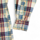 Vintage Big Mac Western Shirt Yellow Blue Plaid Pearl Snap JC Penney Workwear Y2K Adult  EXTRA LARGE