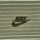 Nike Polo Shirt Brown Striped Spell Out Swoosh Y2K Adult LARGE
