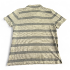 North Face Polo Shirt Gray Striped Pocket Adult LARGE