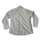 Senor De Los Cielos Western Shirt White Blue Plaid Adult LARGE