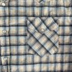 Senor De Los Cielos Western Shirt White Blue Plaid Adult LARGE