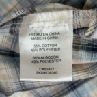 Senor De Los Cielos Western Shirt White Blue Plaid Adult LARGE