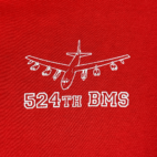 Vintage B-52 Stratofortress Polo Shirt Adult SMALL Red 524th Bomb Squadron USA