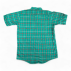 Vintage Manhattan Shirt Green Plaid Button Down 80s Adult MEDIUM