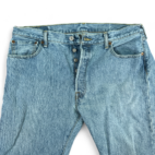 Levis 501 Jeans Blue Light Wash Straight Button Fly Mens 36x29