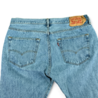 Levis 501 Jeans Blue Light Wash Straight Button Fly Mens 36x29